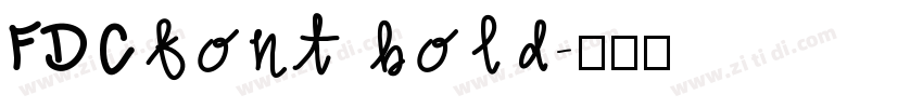 FDCfont bold字体转换